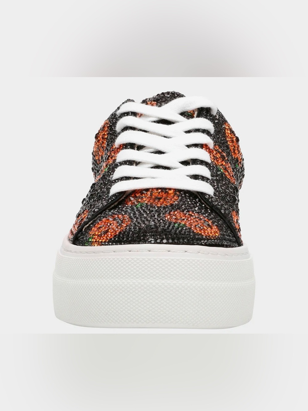 Betsey Johnson Black and Orange Pumpkin Platform Sneakers Women's - Picture 5 of 10